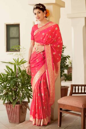 GrabandPack Womens pink Soft silk Traditional saree gnp0109677