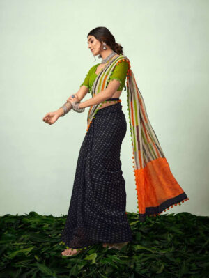 Women's Beautiful Mul Mul Cotton Printed saree gnp0109509