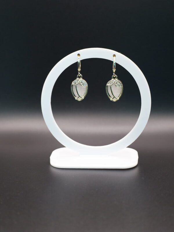Delicate Zircon Tulip Drop Earrings - gg000029