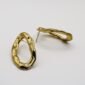 Hypoallergenic Stainless Steel Oval Geometric Stud Earrings - gg000059