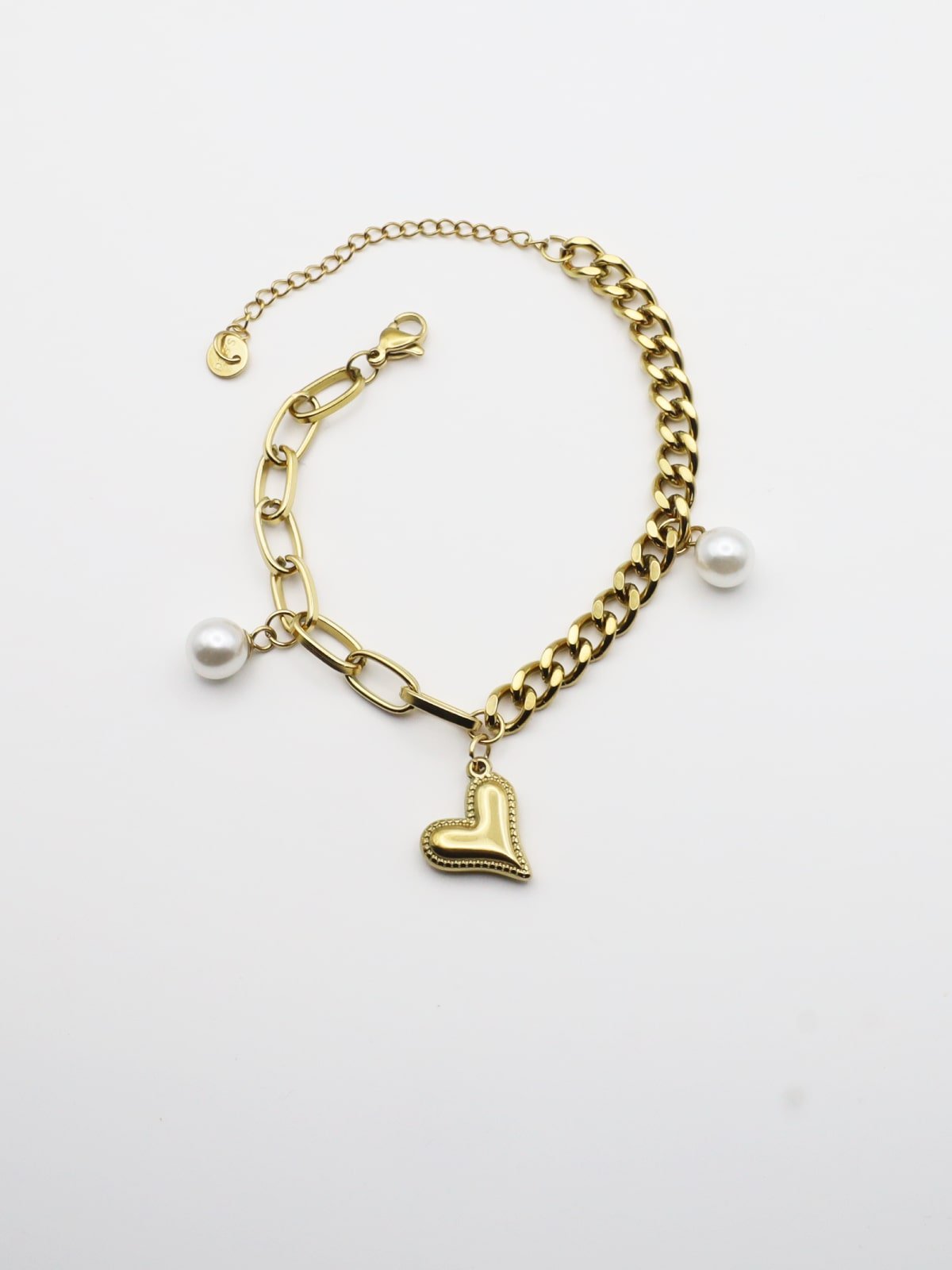 Vintage Style Pearl Love Heart Multi-Chain Bracelets