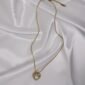 Layered Mother of Pearl Heart Pendant Necklace - gg000089
